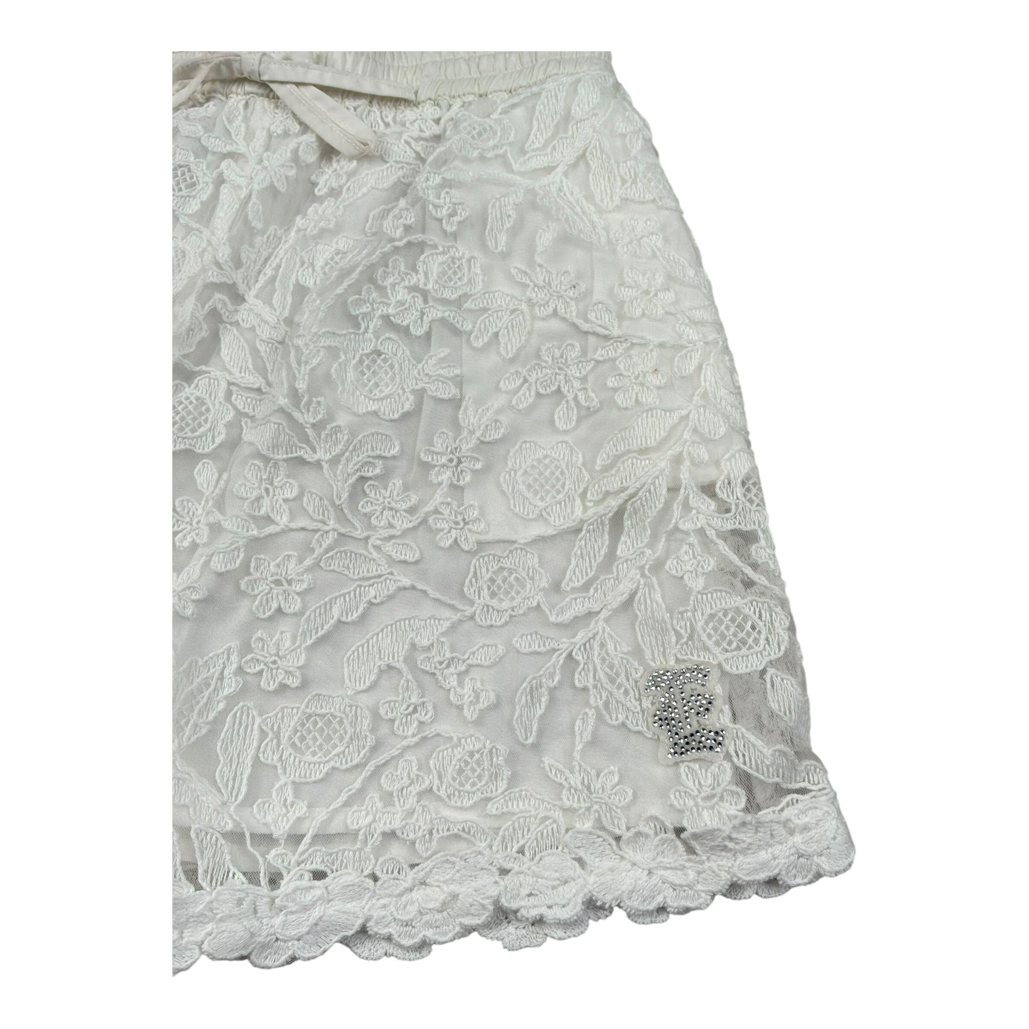 Ermanno Scervino Short Tinta Unita con Elastico In Vita per Bambina SFB018 BIANCO ERMANNO SCERVINO 