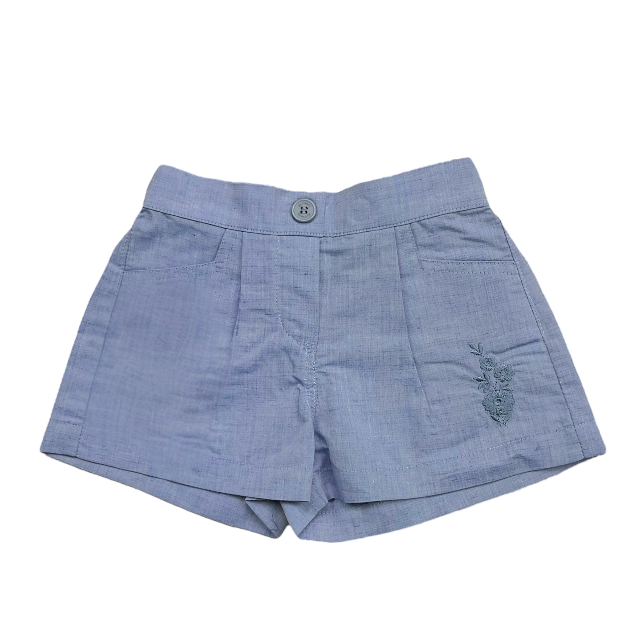 Etro Short Tinta Unita con Elastico In Vita per Neonata GU6029 AZZURRO ETRO 