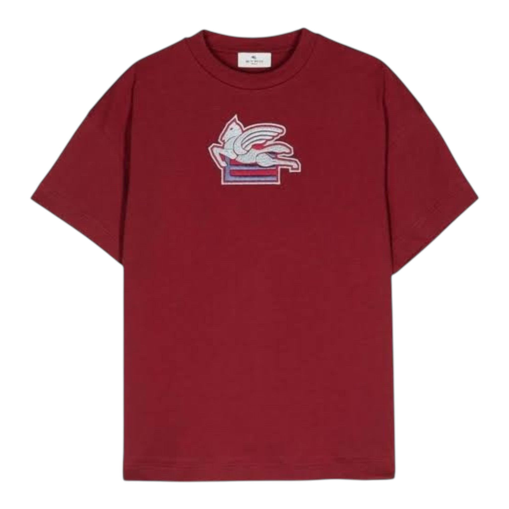 Etro T-Shirt Girocollo Tinta Unita con Stampa per Bambino GV8P51 ROSSO ETRO 