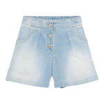 Etro Short Tinta Unita In Denim per Bambina GW6A49 AZZURRO ETRO 