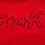 F**K T-Shirt Girocollo Tinta Unita con Stampa per Neonato FJ224210RS ROSSO F**K 