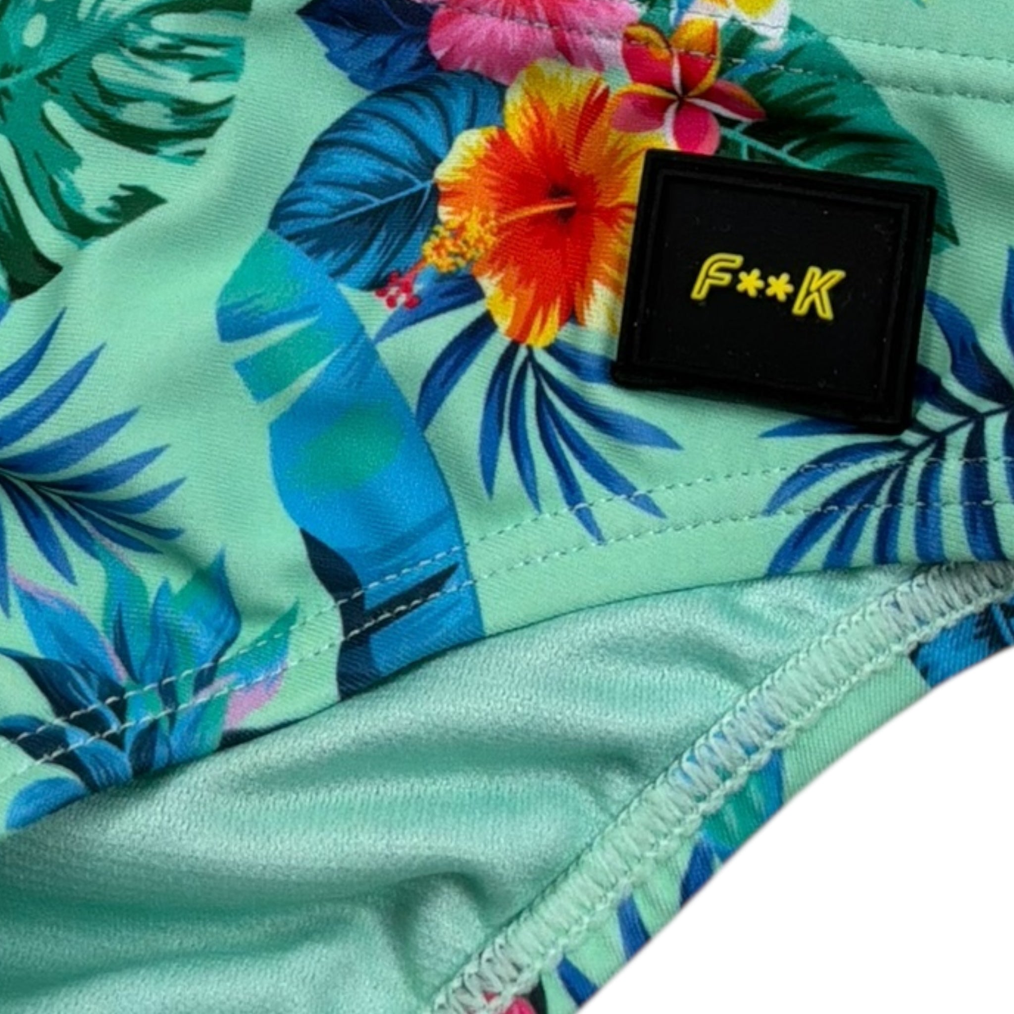 F**K Costume Modello Slip Tinta Unita con Fantasia per Bambino FJ25J03SA20X12 VERDE ACQUA F**K 