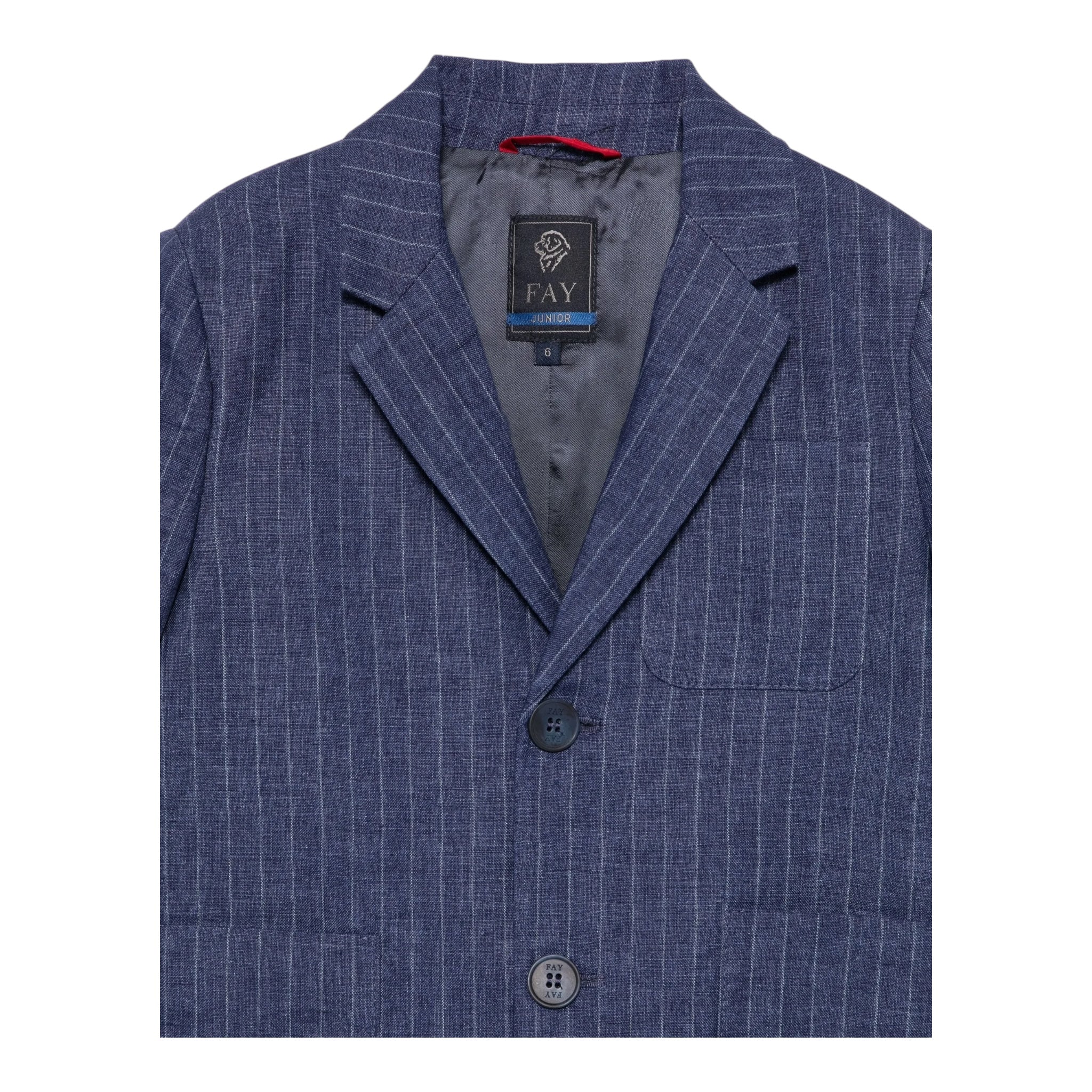 Fay Giacca Tinta Unita con Fantasia A Righe per Neonato FW2Q04N BLU FAY 