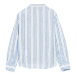 Fay Camicia Bicolore con Fantasia A Righe per Bambino FW5P30 AZZURRO FAY 