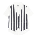 Fay Camicia Tinta Unita con Panciotto Incorporato Fantasia A Righe per Neonato FW5P41 BIANCO FAY 
