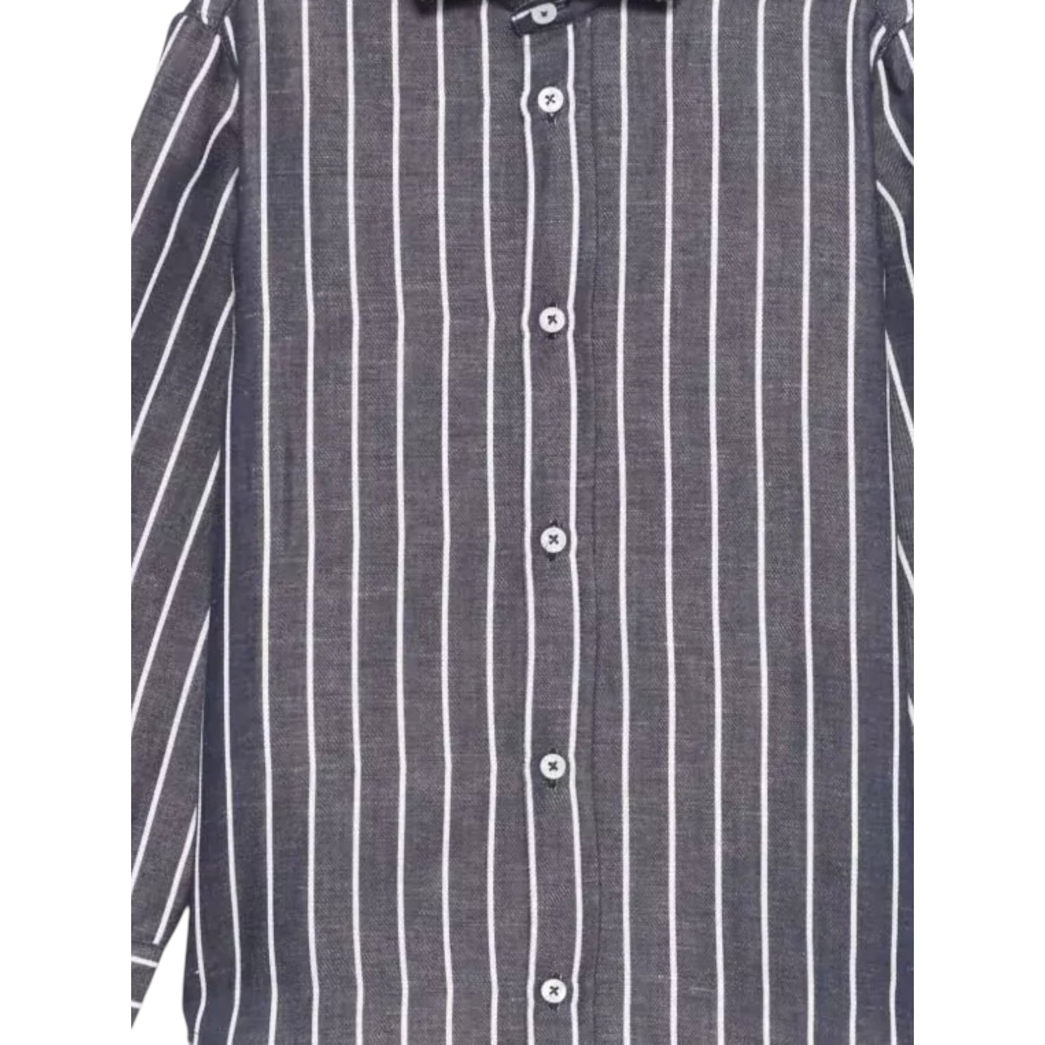 Fay Camicia Tinta Unita Manica Lunga con Fantasia A Righe per Bambino FW5P60X BLU FAY 
