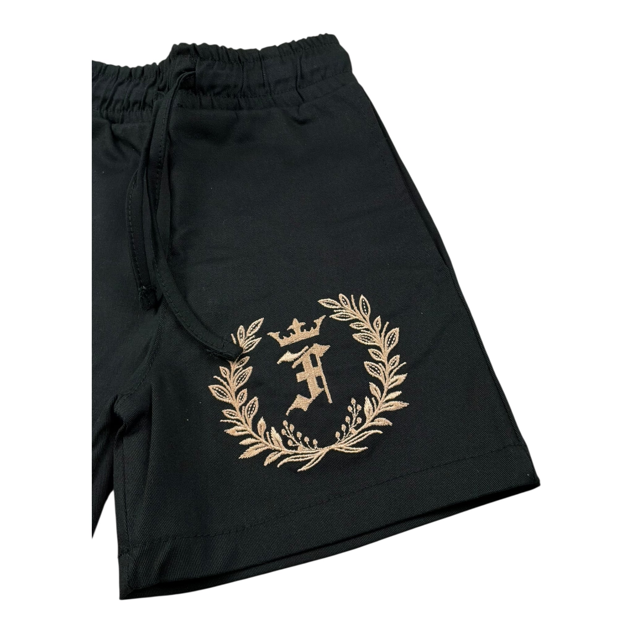 Frwrd Clothing Bermuda Tinta Unita con Elastico In Vita per Neonato KB008 NERO FRWRD CLOTHING 