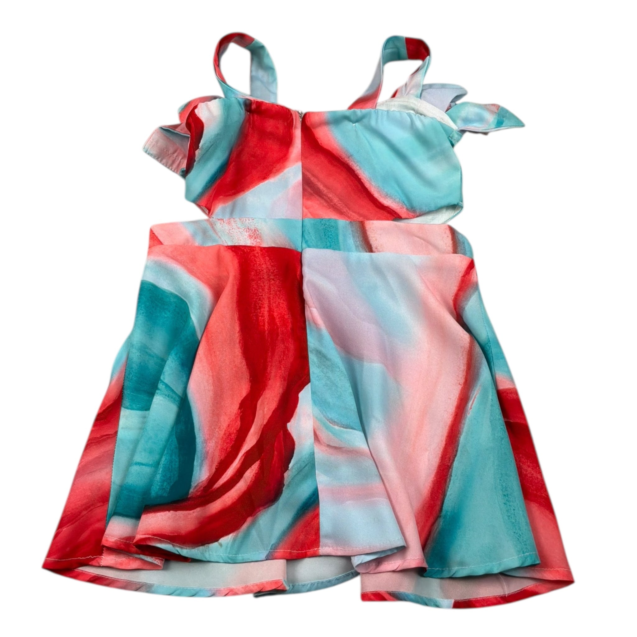 Naice Abito Multicolor con Bretelle per Bambina 24138 MULTICOLOR NAICE 