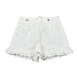 Fun & Fun Short Tinta Unita con Balze per Bambina FCJSO16587 BIANCO FUN & FUN 