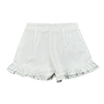 Fun & Fun Short Tinta Unita con Balze per Bambina FCJSO16587 BIANCO FUN & FUN 