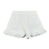 Fun & Fun Short Tinta Unita con Balze per Bambina FCJSO16587 BIANCO FUN & FUN 
