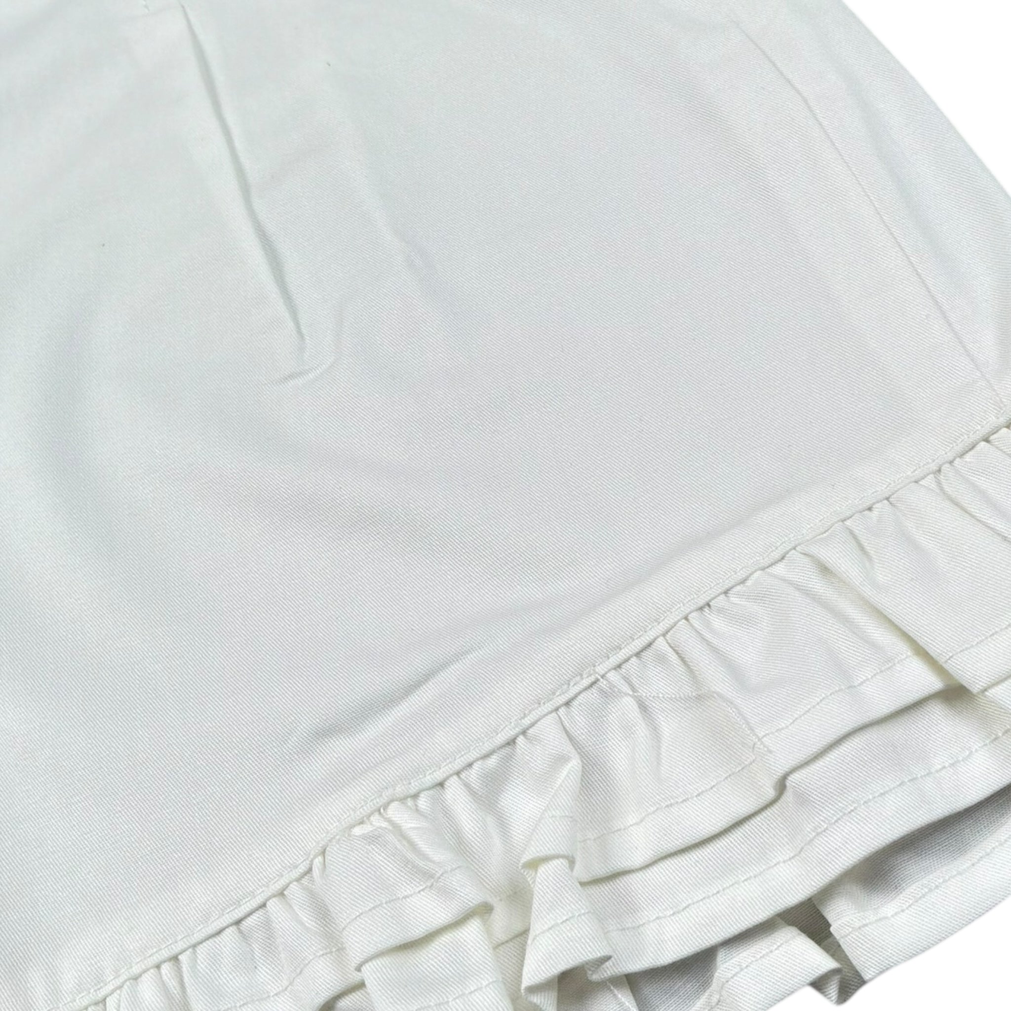 Fun & Fun Short Tinta Unita con Balze per Bambina FCJSO16587 BIANCO FUN & FUN 