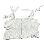 Fun & Fun Top Tinta Unita con Bretelle per Bambina FCJTP16585 BIANCO FUN & FUN 