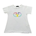 Fun & Fun T-Shirt Girocollo Tinta Unita con Paillettes per Bambina FNBTS16755 BIANCO FUN & FUN 