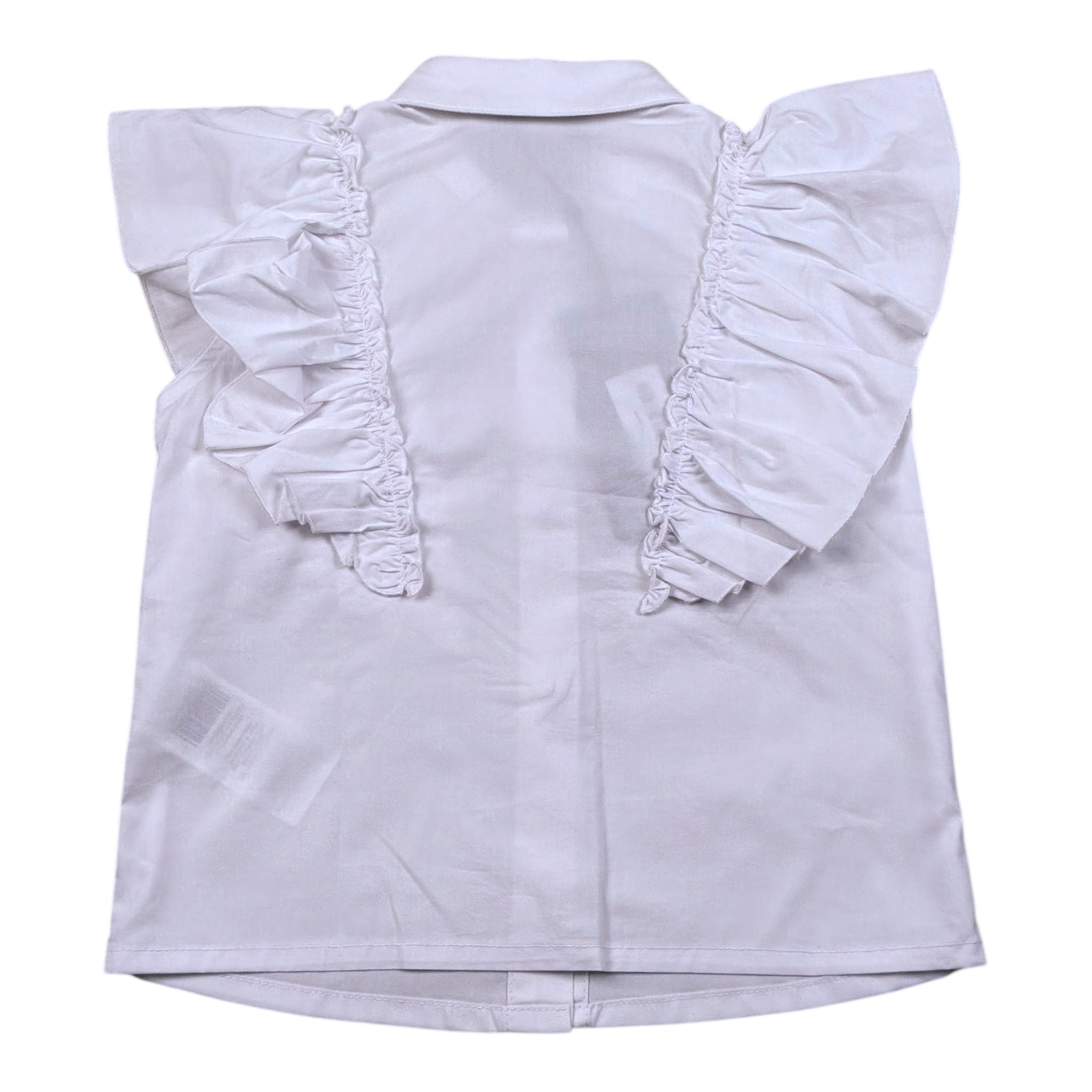 Fun & Fun Camicia Mezza Manica Tinta Unita per Bambina FNCBSH16402 BIANCO FUN & FUN 
