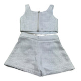 Fun & Fun Completo 2 Pezzi Top-Short per Bambina FNCBTP01031 GRIGIO FUN & FUN 