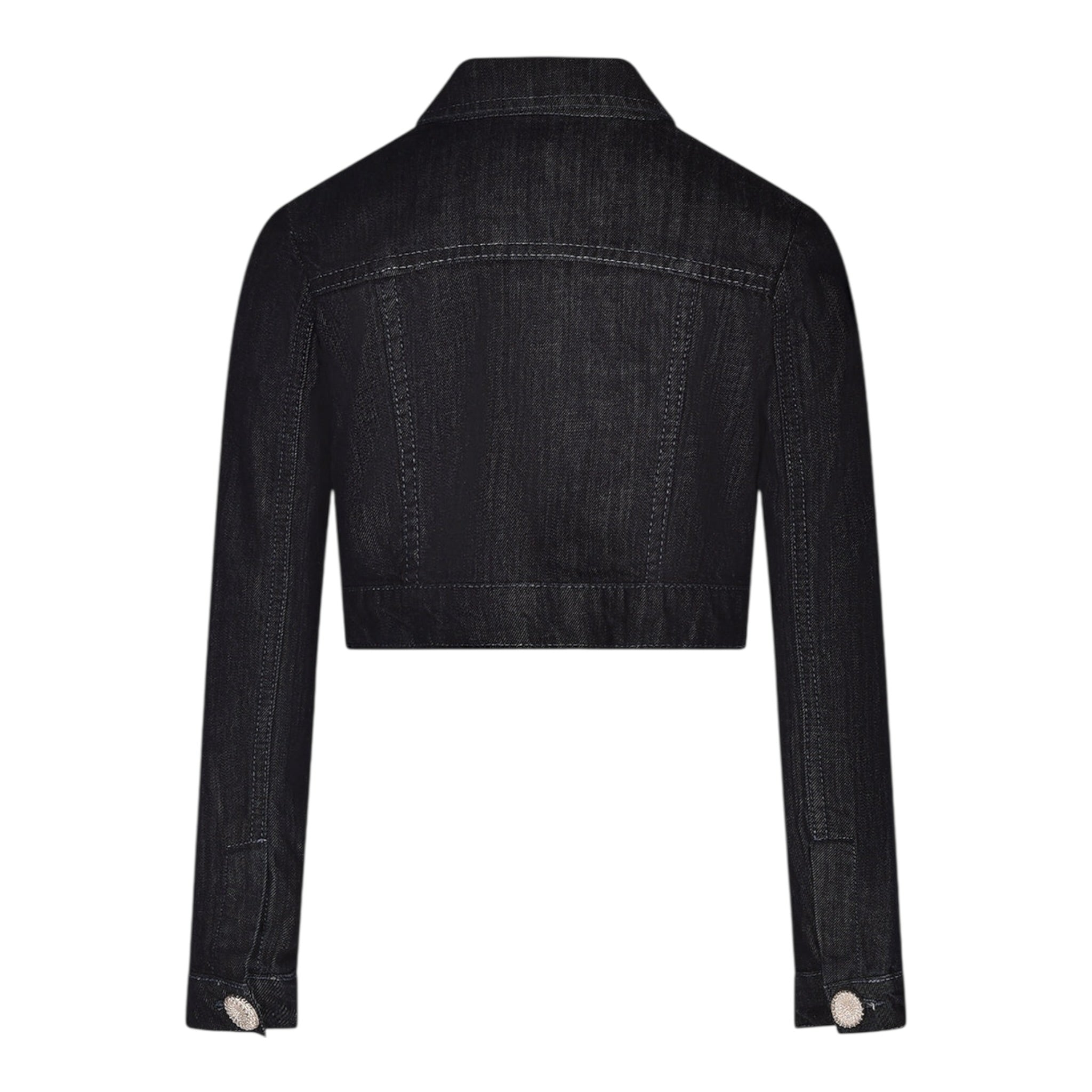 Fun & Fun Giubbino Modello Crop Tinta Unita In Denim per Bambina FNCJJK00982 BLU FUN & FUN 