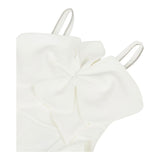 Fun & Fun Tuta Intera A Bretelle Tinta Unita con Tulle per Bambina FNCJJP00985X PANNA FUN & FUN 