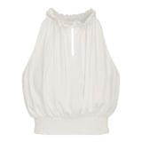 Fun & Fun Camicia Giromanica Tinta Unita per Bambina FNCJSH01080 BIANCO FUN & FUN 