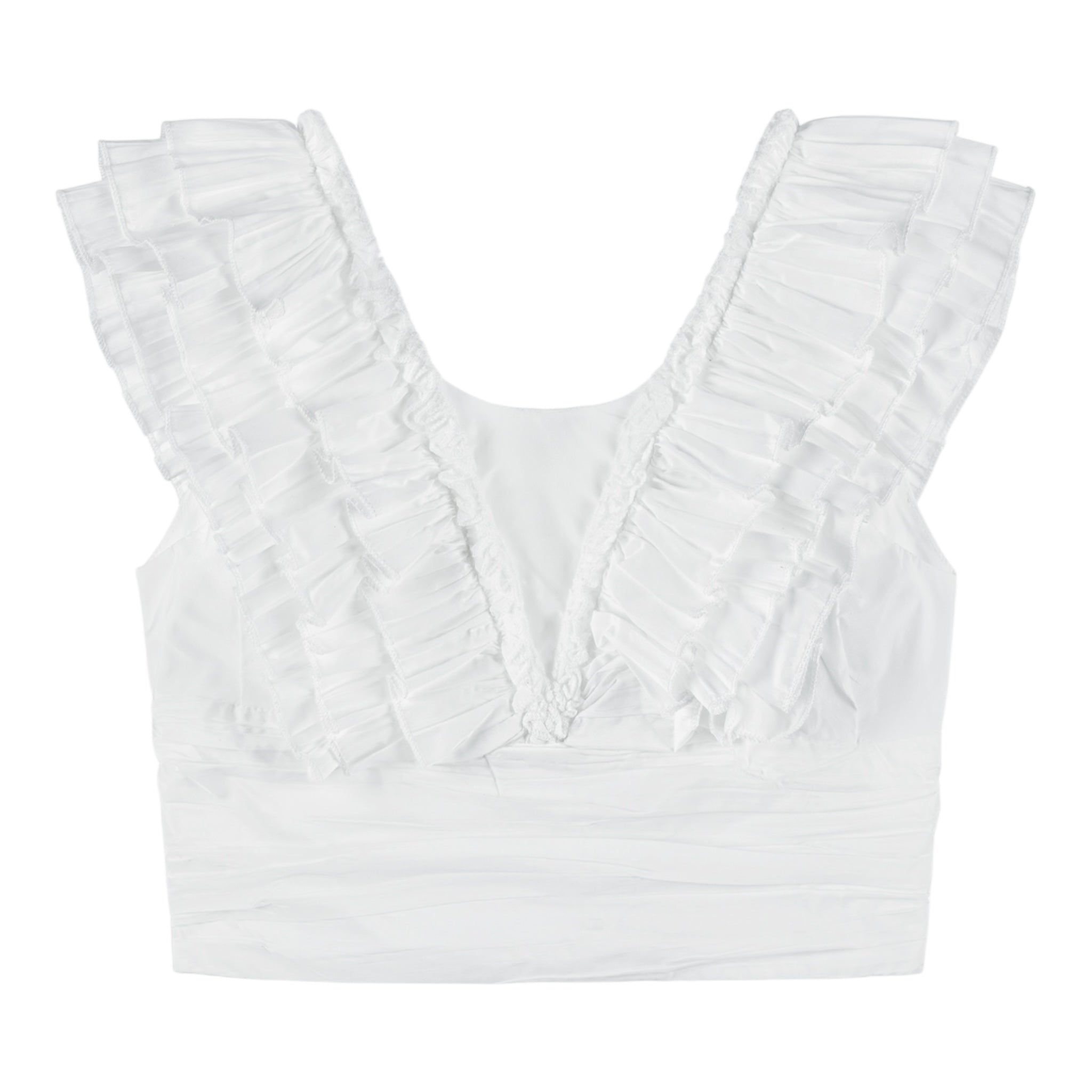 Fun & Fun Completo 2 Pezzi Top-Gonna Tinta Unita per Bambina FNCJSK00984 BIANCO FUN & FUN 