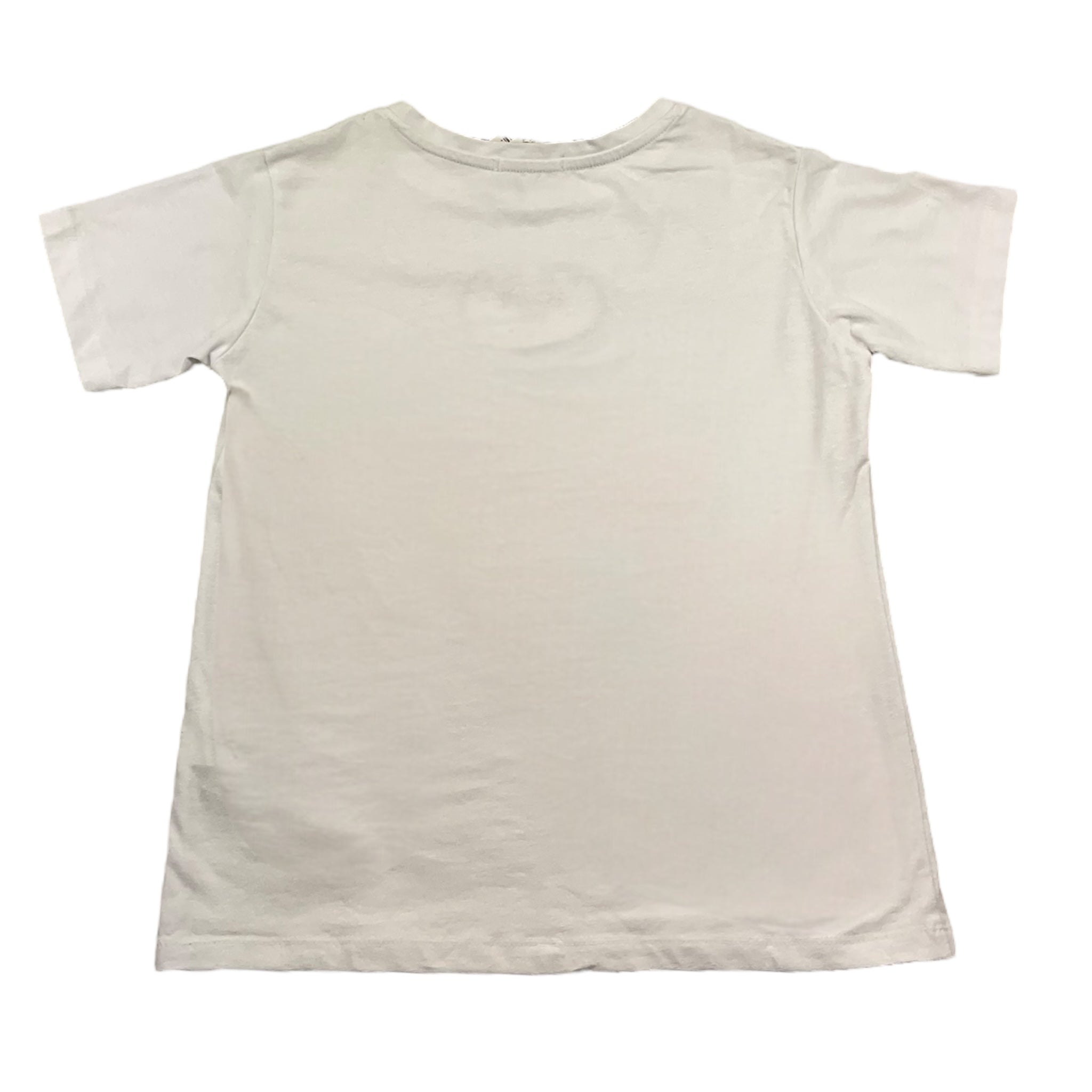 Fun & Fun T-Shirt Girocollo Tinta Unita con Logo per Bambina FNCJTS01019 BIANCO FUN & FUN 