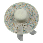 Fun & Fun Cappello In Paglia Tinta Unita con Fiocco per Bambina FNJAC12218 PANNA FUN & FUN 