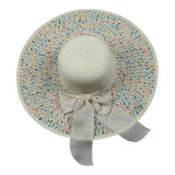 Fun & Fun Cappello In Paglia Tinta Unita con Fiocco per Bambina FNJAC12218 PANNA FUN & FUN 