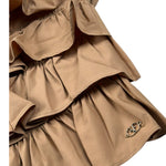 Fun & Fun Top Tinta Unita con Balze per Bambina FNJTP17097 BEIGE FUN & FUN 