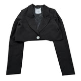 Gaelle Giacca tinta unita Modelo Crop Nero per Bambina 2745J0535 NERO GAELLE 