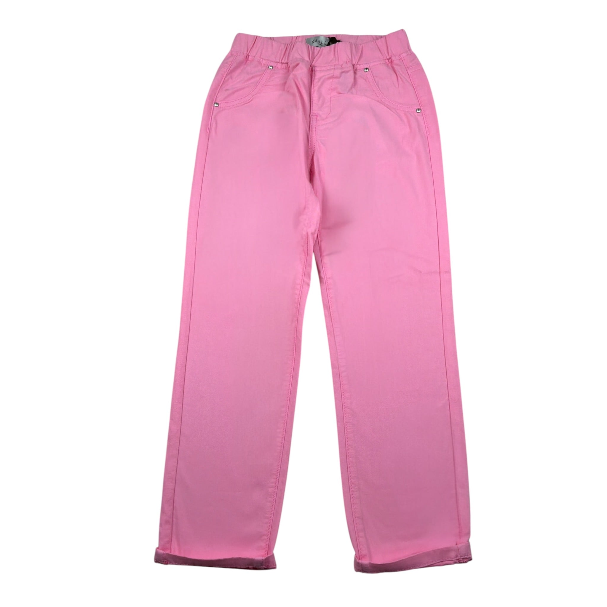 Gaelle Pantalone tinta unita con Elastico In Vita Rosa per Bambina 2745P00514 ROSA GAELLE 
