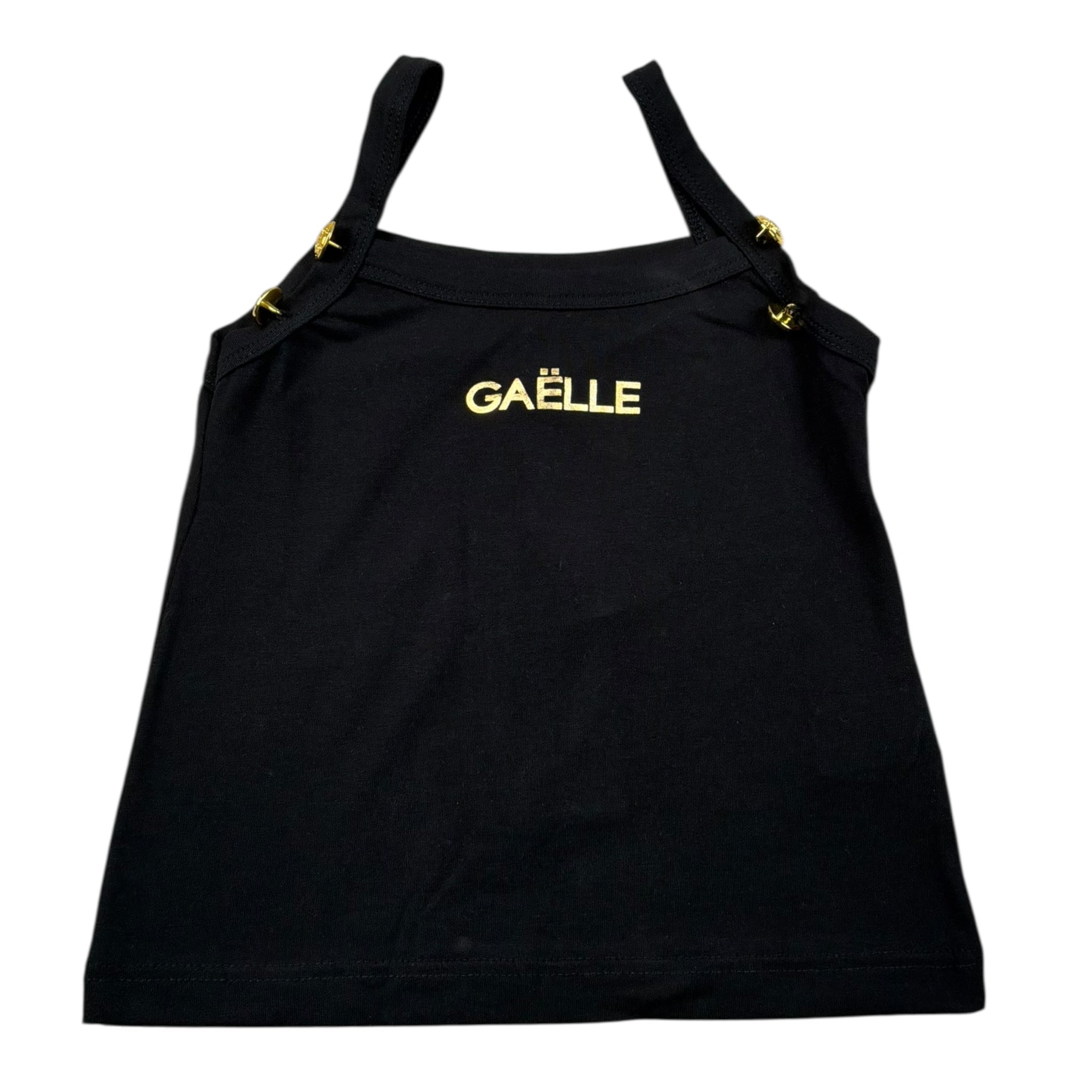 Gaelle Canotta Tinta Unita con Logo per Bambina 2746M00105 NERO GAELLE 