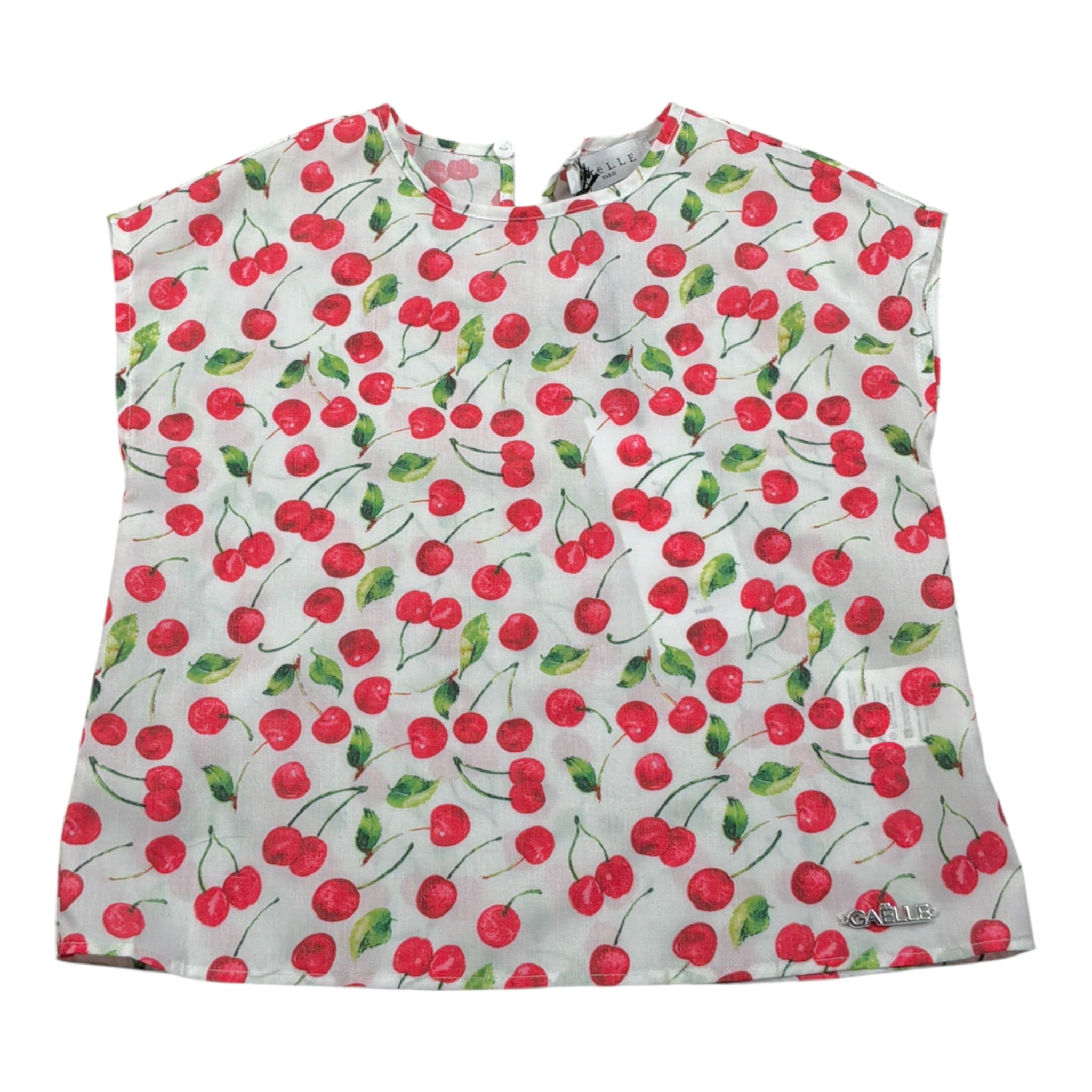 Gaelle Top tinta unita con Stampa Bianco per Bambina 2746M00494 BIANCO GAELLE 