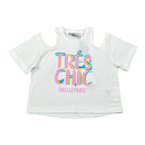 Gaelle T-Shirt tinta unita con Stampa Bianco per Bambina 2746MY00472 BIANCO GAELLE 