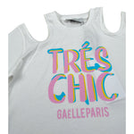 Gaelle T-Shirt tinta unita con Stampa Bianco per Bambina 2746MY00472 BIANCO GAELLE 