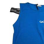 Gaelle Abito Mezza Manica tinta unita con Logo Blu per Bambina 2746V00062 BLU GAELLE 