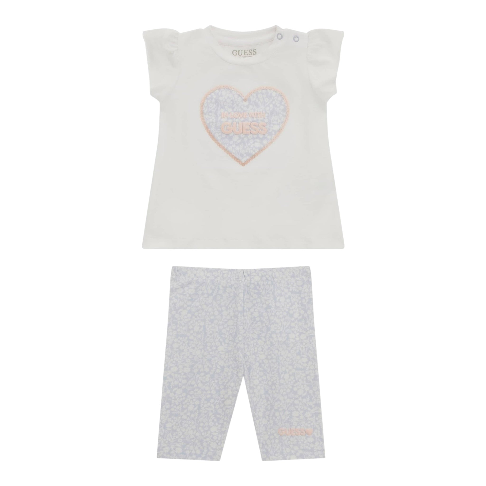Guess Completo 2 Pezzi T-Shirt-Leggins per Neonata A5GG05K6YW4 BIANCO GUESS 