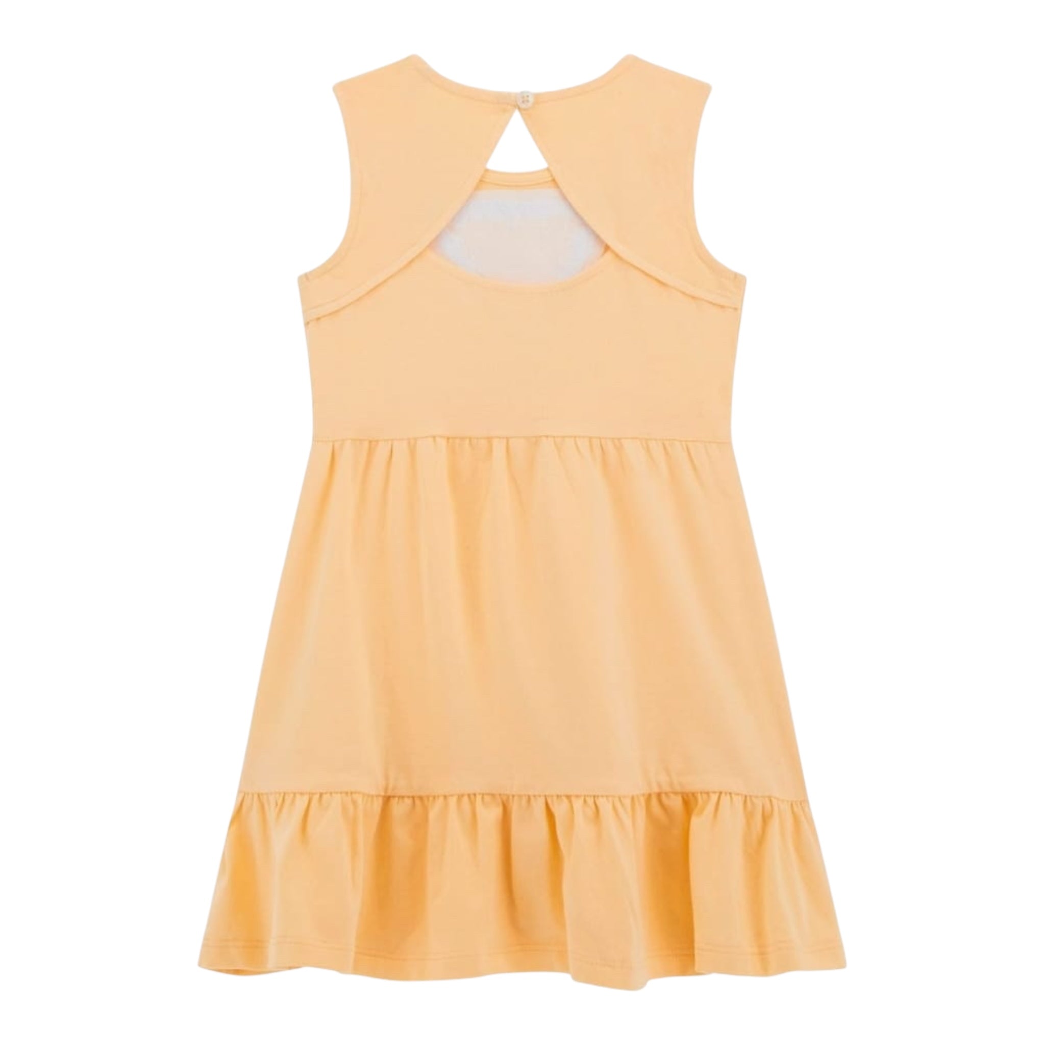 Guess Abito Giromanica Tinta Unita con Logo E Culotte per Neonata A5GK06K6YW4 ARANCIONE GUESS 