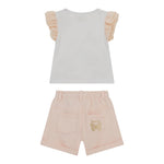 Guess Completo 2 Pezzi T-Shirt-Short Bicolore per Neonata A5RG14K6YW4 BIANCO/ROSA GUESS 