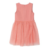 Guess Abito Tinta Unita Giromanica con Tulle per Neonata A5RK08KAUH0 ROSA GUESS 
