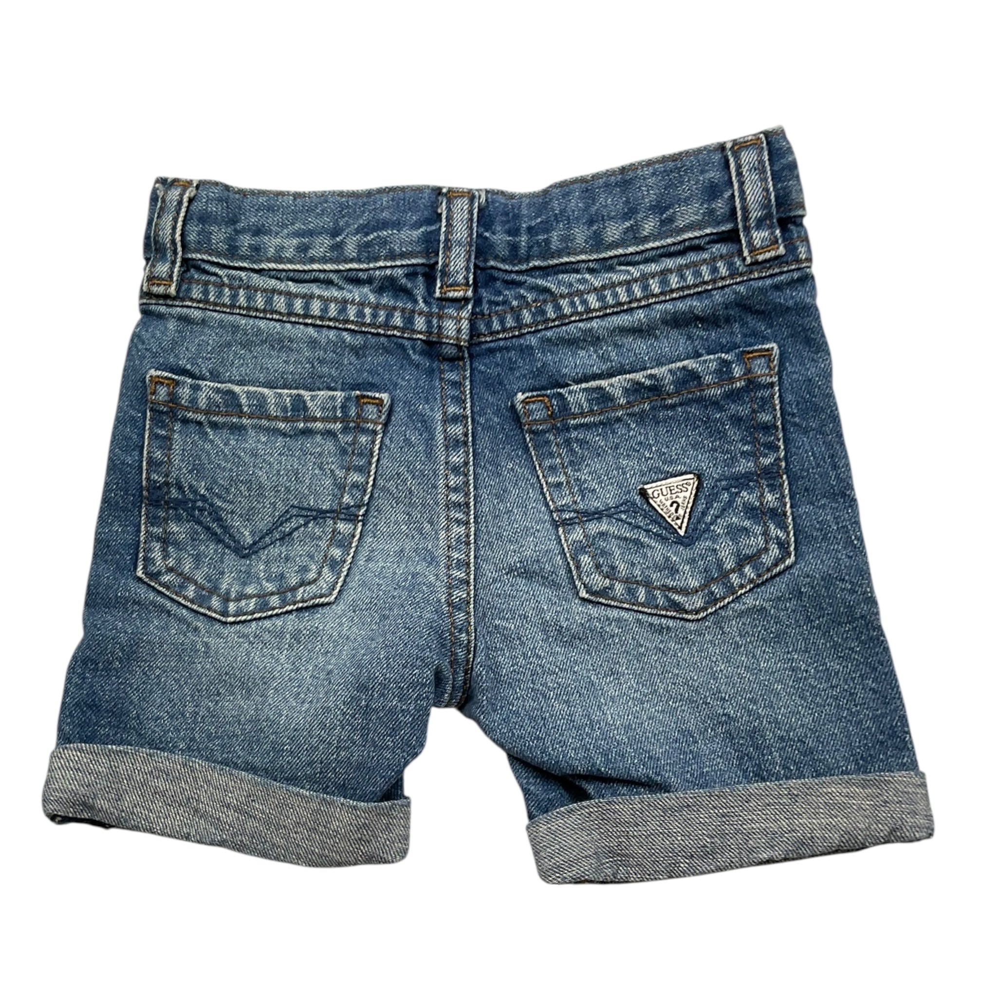 Guess Bermuda In Denim Tinta Unita con Girovita Regolabile per Neonato DHDHH BLU GUESS 