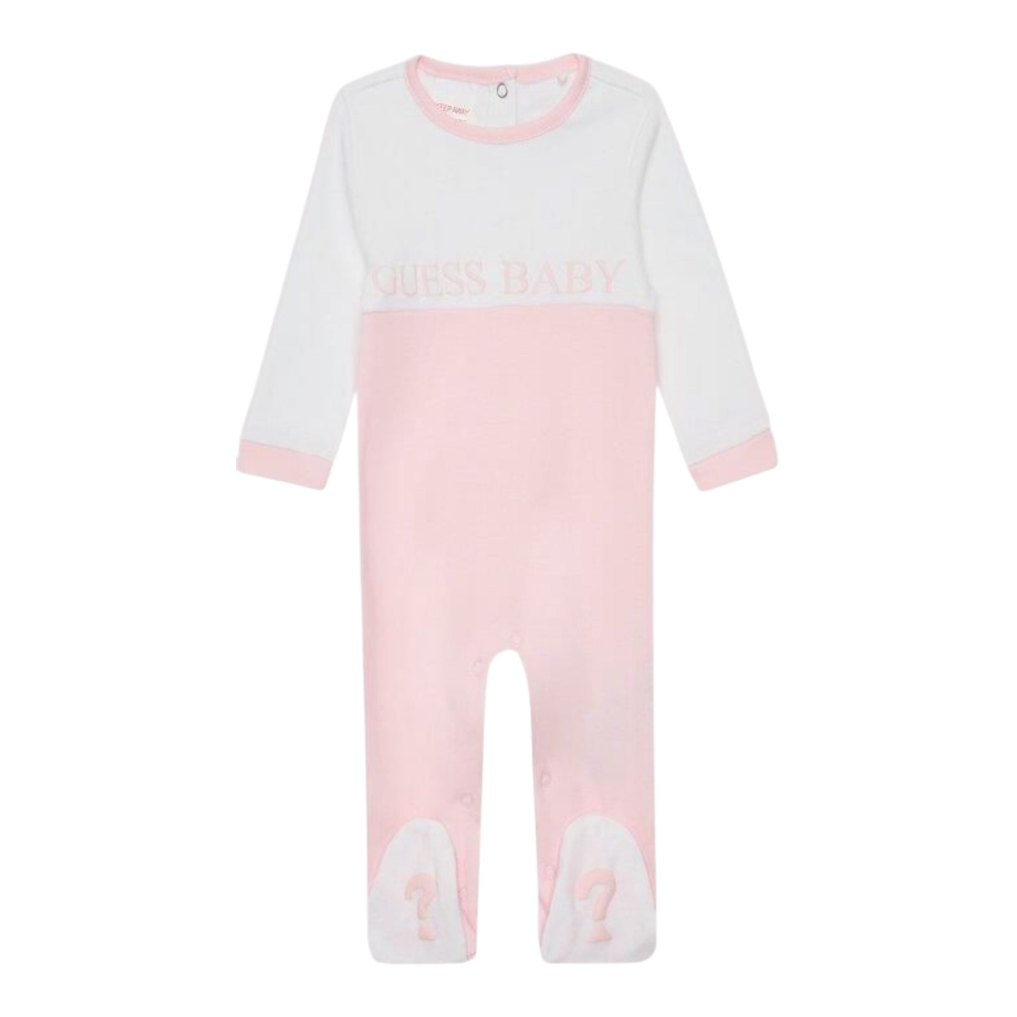 Guess Tutina Tinta Unita con Stampa per Neonata H2YW05KA6W3 ROSA GUESS 