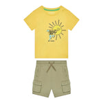 Guess Completo 2 Pezzi T-Shirt-Bermuda per Neonato I2GG19K8HM0 GIALLO GUESS 