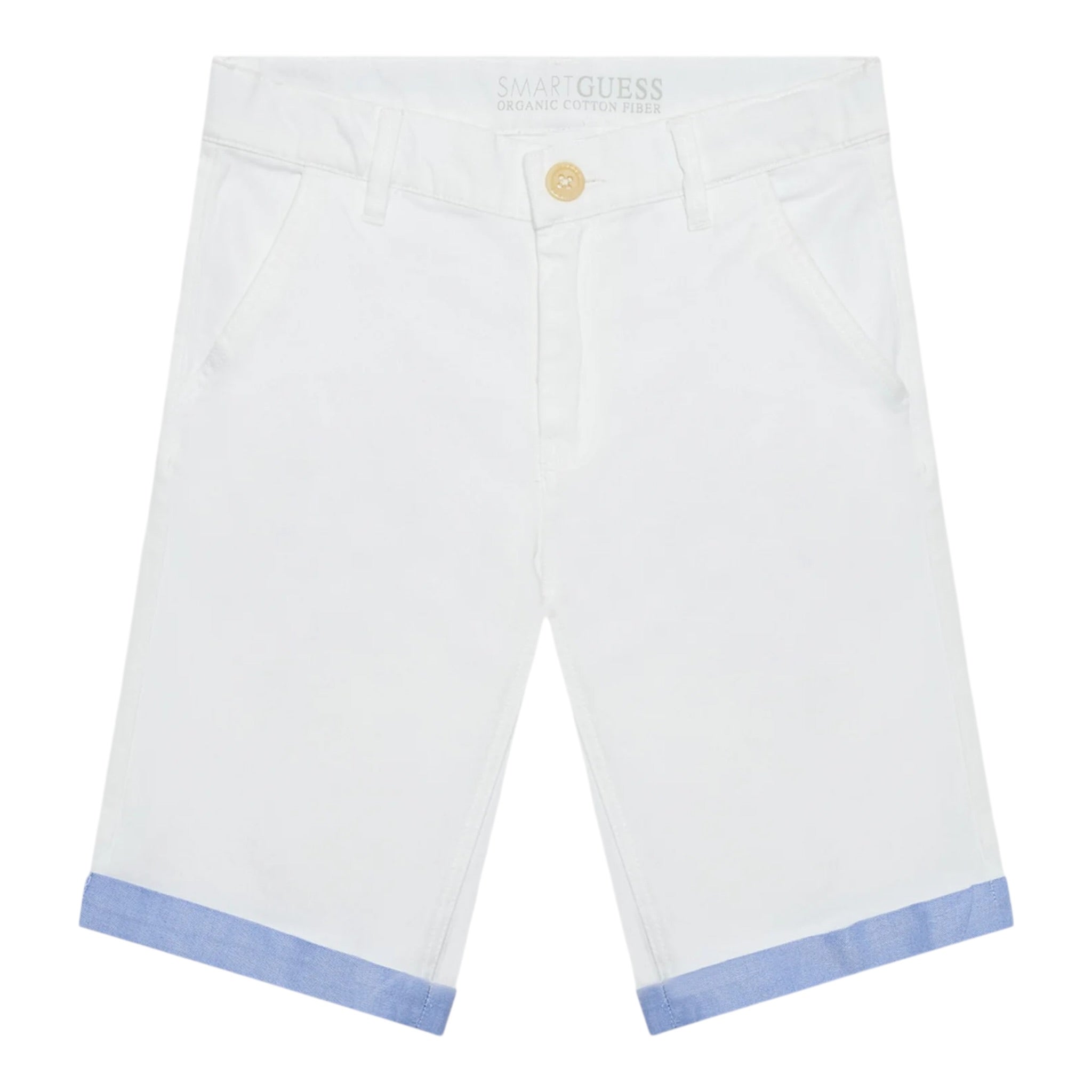 Guess Bermuda Tinta Unita con Elastico In Vita per Neonato I2RD00WEHD0X BIANCO GUESS 