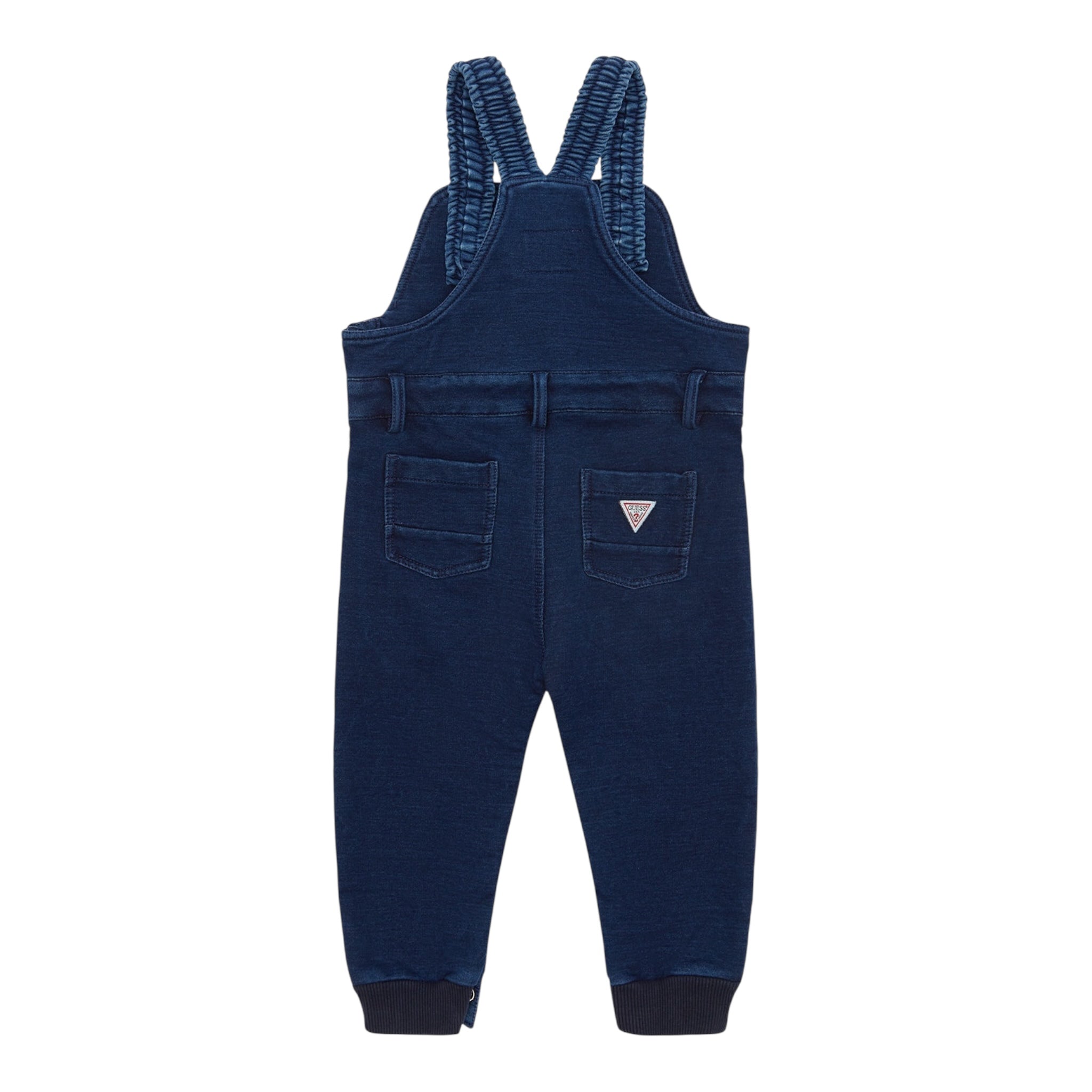 Guess Salopette Tinta Unita In Denim per Neonato I4YD00KARY0 BLU GUESS 