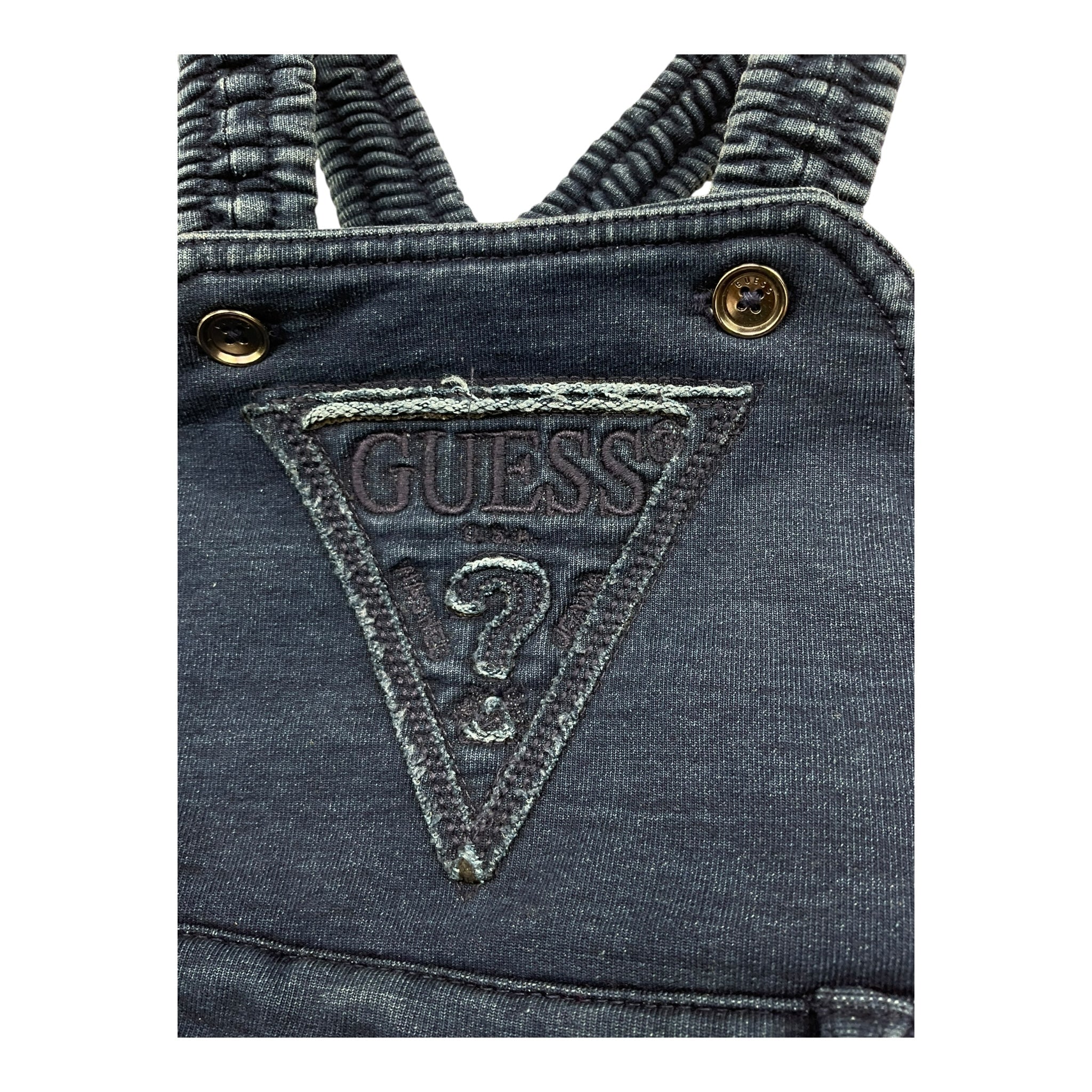 Guess Salopette Tinta Unita In Denim per Neonato I4YD00KARY0 BLU GUESS 