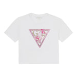 Guess T-Shirt Girocollo Tinta Unita con Stampa per Bambina J5GI04K6YW4 BIANCO GUESS 