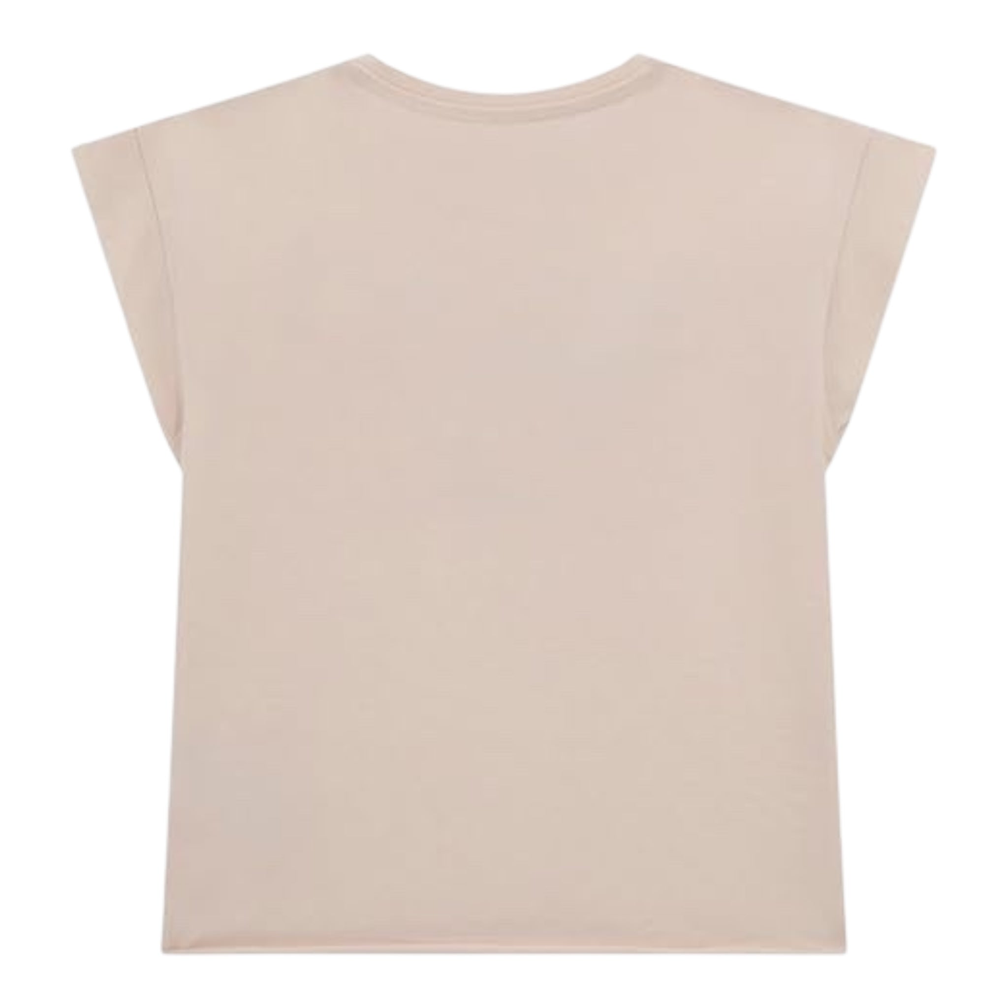 Guess T-Shirt Tinta Unita Girocollo con Paillettes per Bambina J5RI37K05 ROSA GUESS 