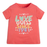 Guess T-Shirt Girocollo Tinta Unita con Stampa per Neonata K3GI01K6YW3 FUXIA GUESS 