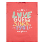 Guess T-Shirt Girocollo Tinta Unita con Stampa per Neonata K3GI01K6YW3 FUXIA GUESS 