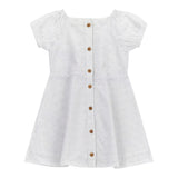 Guess Abito Mezza Manica Tinta Unita In Pizzo Sangallo per Bambina K4GK02WG680 BIANCO GUESS 